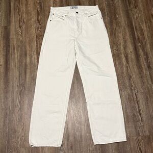 Etica Tyler Vintage Straight Women's 26 White Button Fly Relaxed Fit High Rise